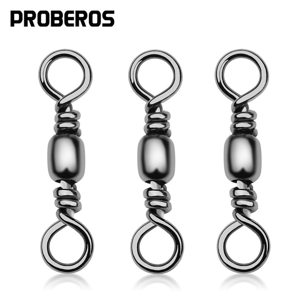 Saltwater Line - 100Pcs 낚시 회전 커넥터 배럴 스테인레스