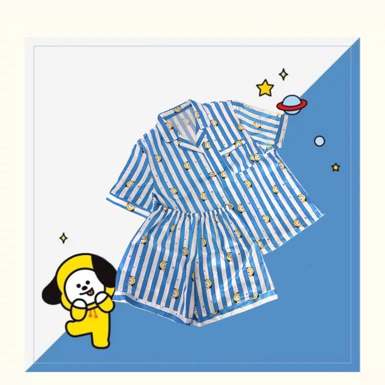 BT21 유니섹스 여름 세트 반팔 티셔츠 & 반바지 2 - Tippet Line 리뷰 및 가격
