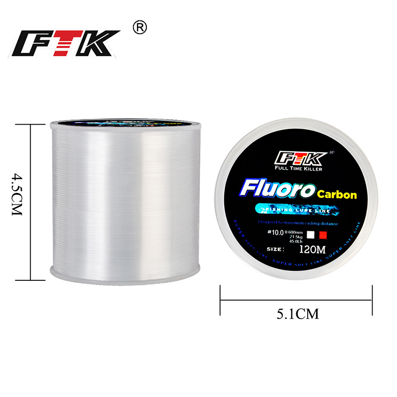 FTK 120m 낚싯줄 0.2mm-0.6mm 7.15L - Fluorocarbon Line 리뷰 및 가격